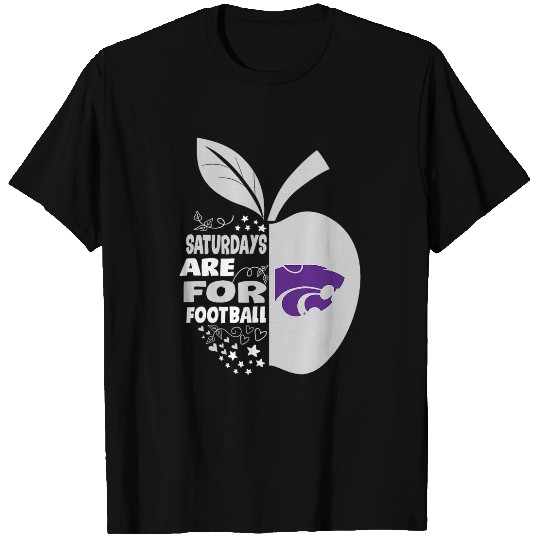 Kansas State Wildcats Teacher Apple Saturdays For Football T-Shirts