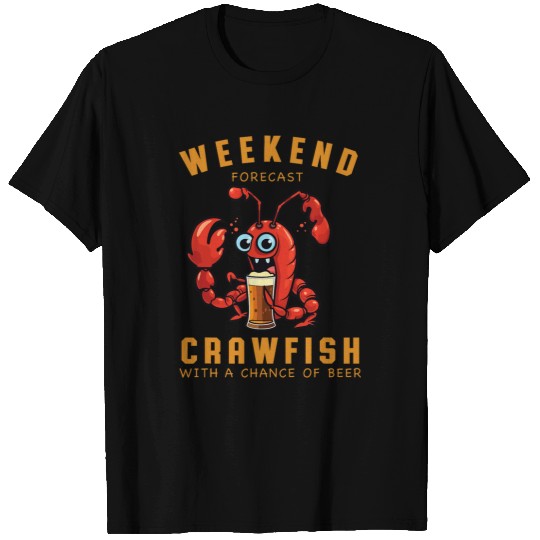 Cajun Crawfish Boil Party Weekend Forecast Mardi Gras T-Shirts