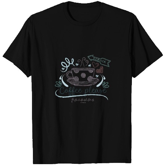 Coffee Fun Friends Coffee Please Sketched Text T-Shirts