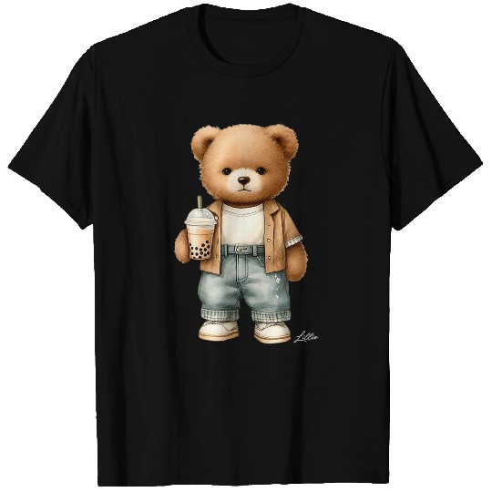 Bear Pet Preppy Bubble Tea Bear vintages Gilded Lillie T-Shirts