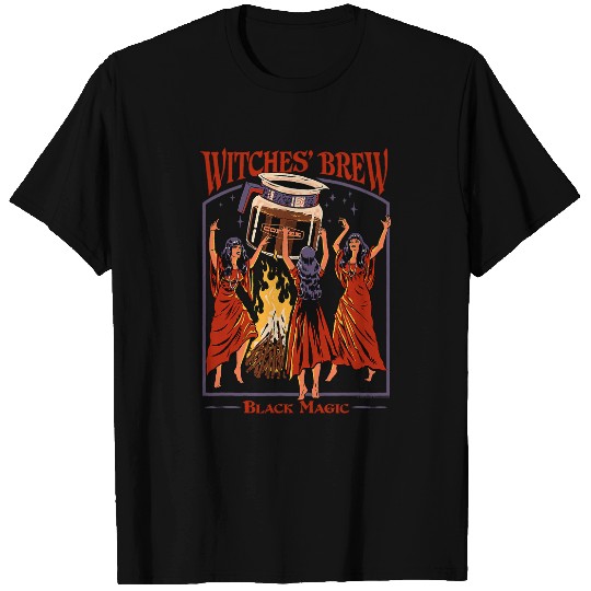 Coffee Fun Steven Rhodes Witches Brew Magic Coffee Retro Dark Humor T-Shirts