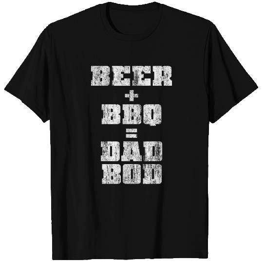 Beer Fun Beer BBQ Dad Bod Funny Fathers Day Math Teacher Humor T-Shirts
