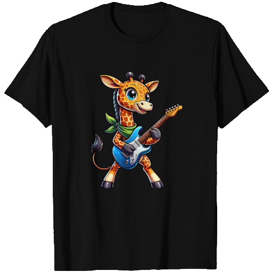 Giraffe Pet Musician Guitar Bass Rock music T-Shirts