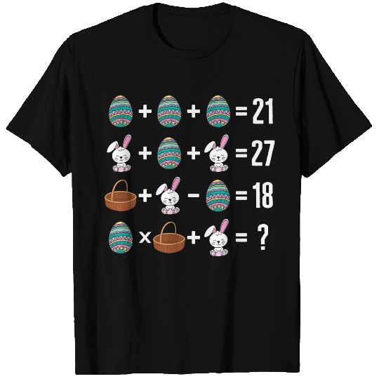 Math Order Of Operation Easter Bunny Basket Egg Hunting Math T-Shirts