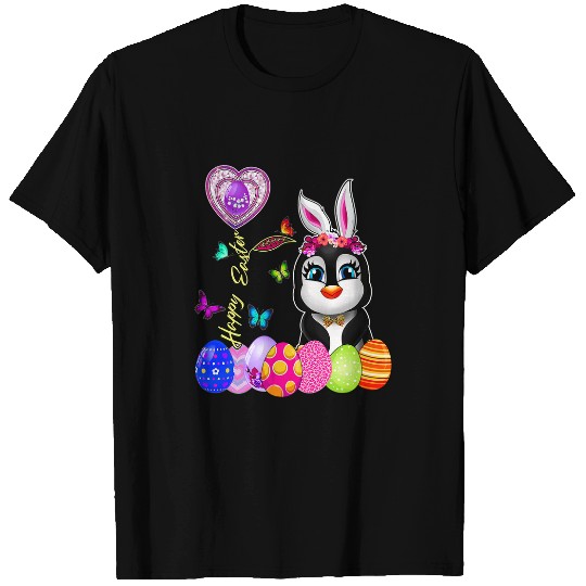 Happy Easter Egg Hunt Cute Bunny Penguin Toddler Girl Kid T-Shirts