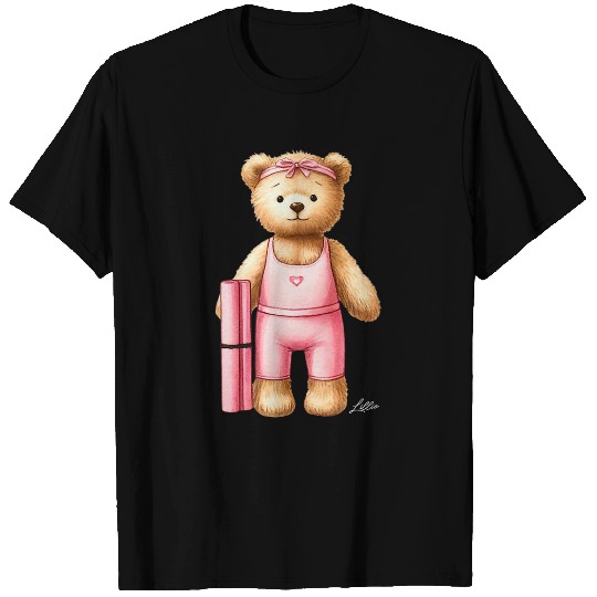 Bear Pet Preppy Pink Pilates Princess Bear vintages Gilded Lillie T-Shirts