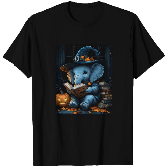 Elephant Pet Halloween Girls Boys Elephant Book Pumpkin Kids Halloween T-Shirts