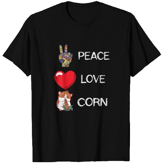 Hamster Pet Corn Love Peace Hamster Guinea Pig Maize Crop Corn Lover T-Shirts