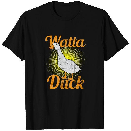 Duck Pet Design Watta Duck Funny Bird Lover Distressed T-Shirts