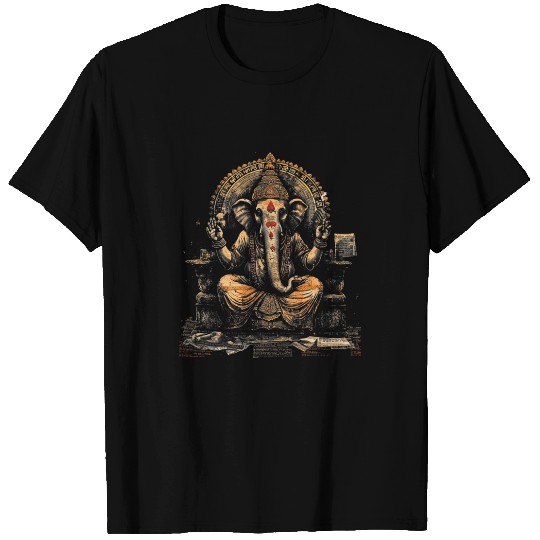 Hindu God Cool vintages Yoga Hindu Elephant God Graphic 3 T-Shirts