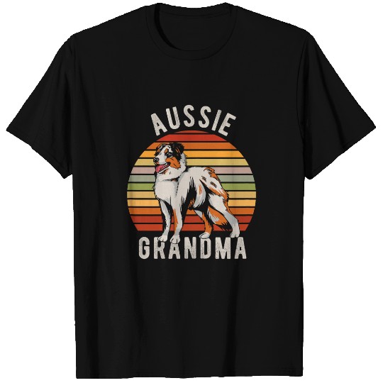 Aussie Grandma Aussie Outfit Granny Australian Shepherd T-Shirts