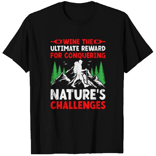 Hiking Hiker Nature Trekking Outdoor Mountaineering Alcohol 5 T-Shirts