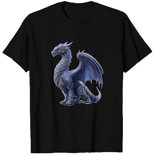 Dragon Pet Celtic Blue Dragon Guardian T-Shirts