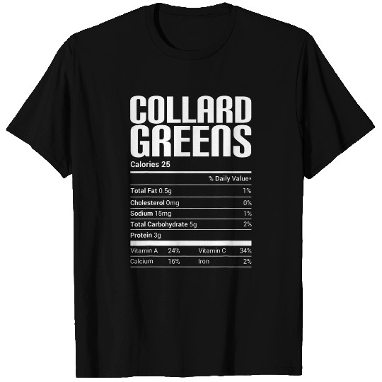 Collard Greens Nutrition Facts Family Matching Christmas Tee T-Shirts