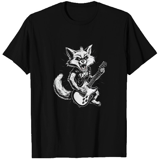 Raccoon Pet dressed as guitarist with guitar rocker musician 11 T-Shirts