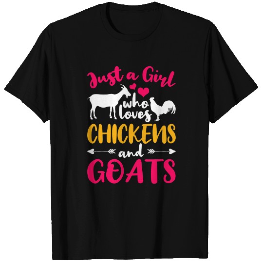 Chicken Goats Farm Animals Women Gift Goat T-Shirts