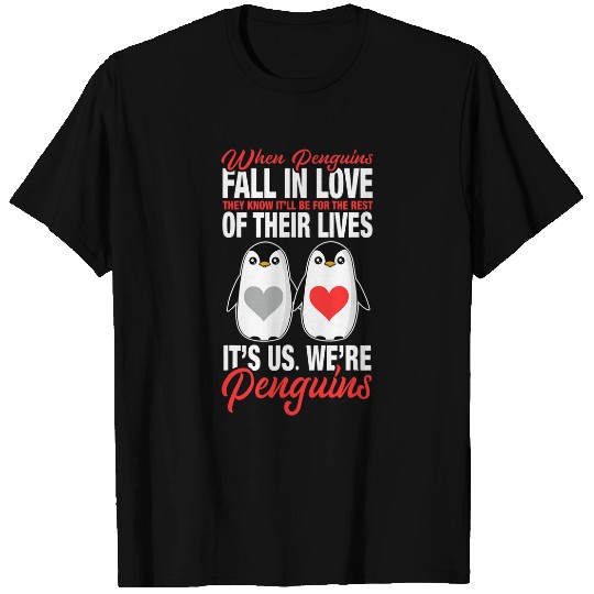Penguin Pet Falling In Love Penguin Lovers Penguin Couple T-Shirts