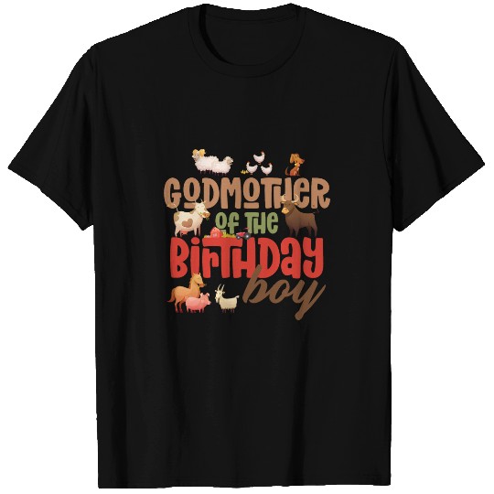 Godmother Barn Animals Farm Country Birthday Crew Theme Boy T-Shirts