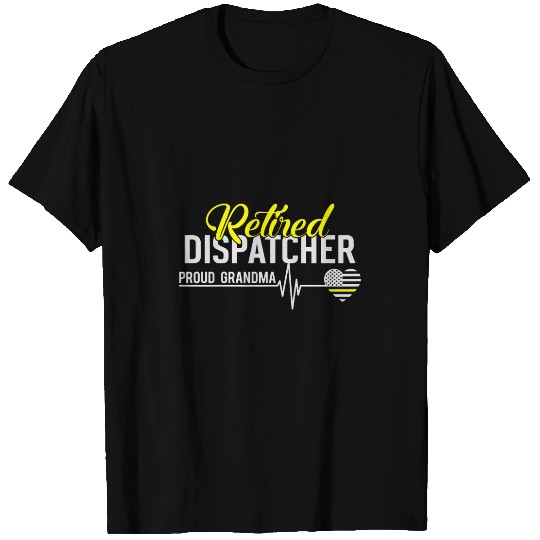 Police Job Retired Dispatcher Proud Grandma Police Dispatcher 031 T-Shirts