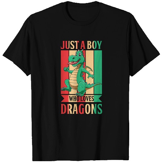 Dragon Pet Boy Loves Dragons Cute Fantasy Dragon Lover Mythology T-Shirts