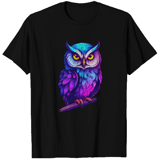 Owl Pet Pastel Colour Rainbow Barn Owl Beak 1 T-Shirts