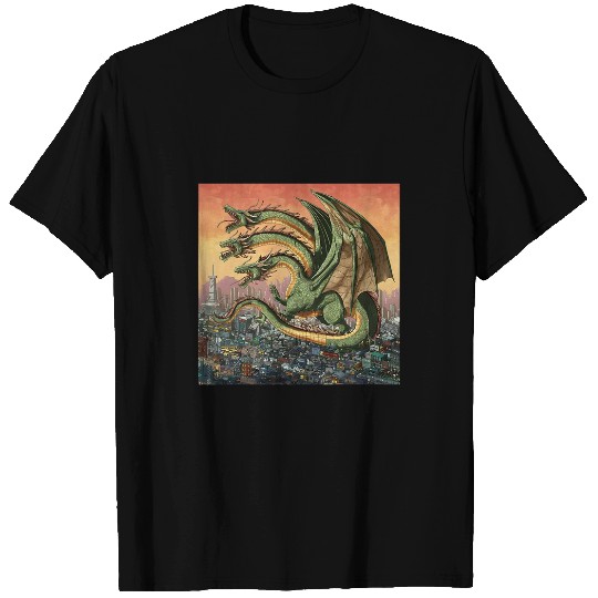 Dragon Pet King Ghidorah Art Sunset Japanese Kids Men T-Shirts