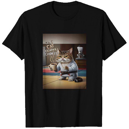 Coffee Fun Chokes In that order Wicked BJJ JiuJitsu T-Shirts