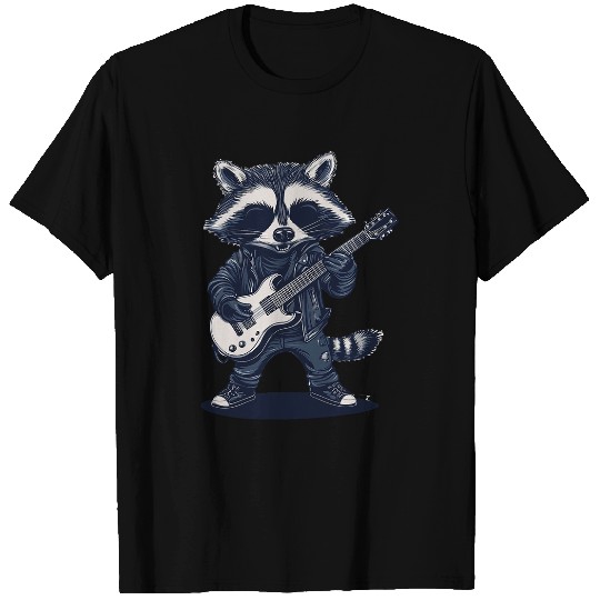 Raccoon Pet dressed as guitarist with guitar rocker musician 17 T-Shirts