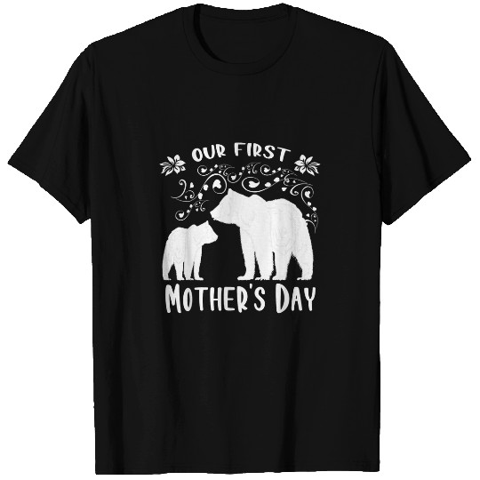Bear Pet Our First Mothers Day Mama Bear Mommy And Me Matching T-Shirts