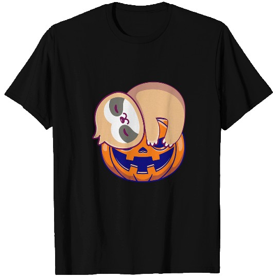 Sloth Pet Pumpkin Halloween Sloth Funny Cute Halloween Costume T-Shirts