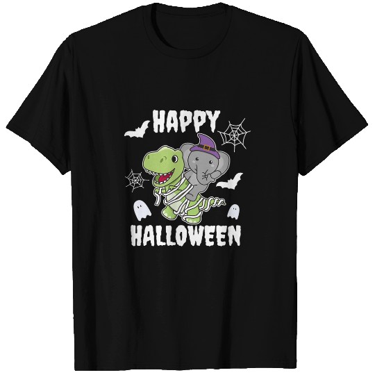 Elephant Pet Happy Halloween Mummy Trex Elephant Halloween 2 T-Shirts
