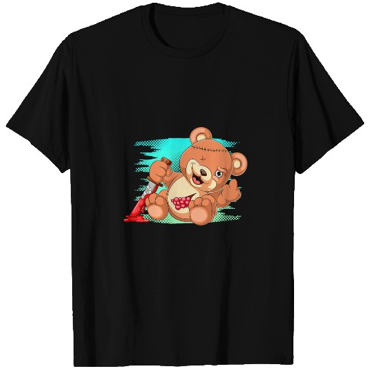 Bear Pet Pastel goth evil Animal Creepy Teddy bear T-Shirts