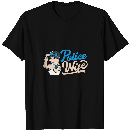 Police Job Women Police Wife Life Girls Cop Funny Blue Line Wife T-Shirts