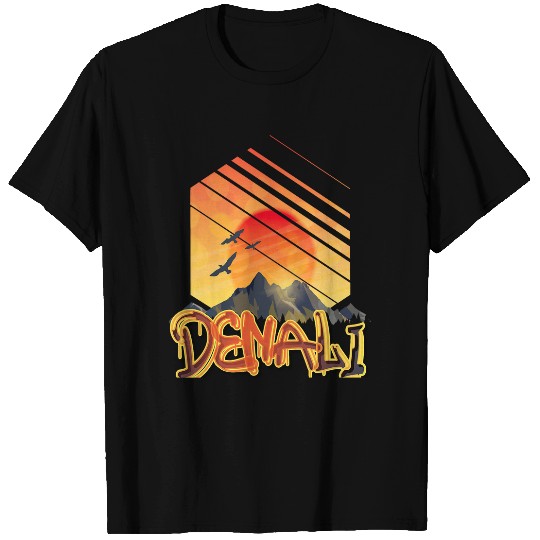 Denali Mountain Alaska Hiking Nature Tourist T-Shirts