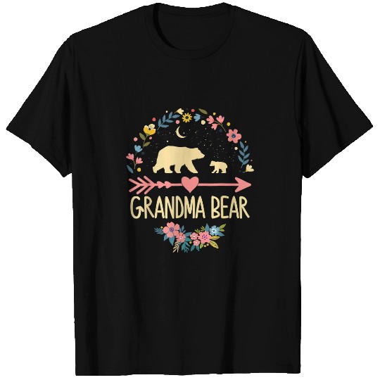 Bear Pet Grandma Bear xmass Family Christmas Pajama Flower Grandma T-Shirts