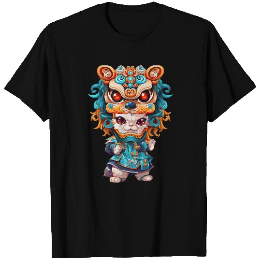 Lion Pet Lunar New Year Lion Dance Cat T-Shirts