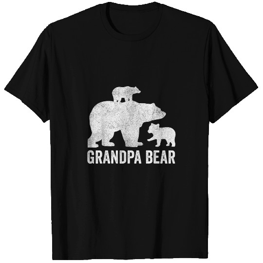 Bear Pet Grandpa Bear Fathers Day s Funny Two Cub Kids Grandad T-Shirts