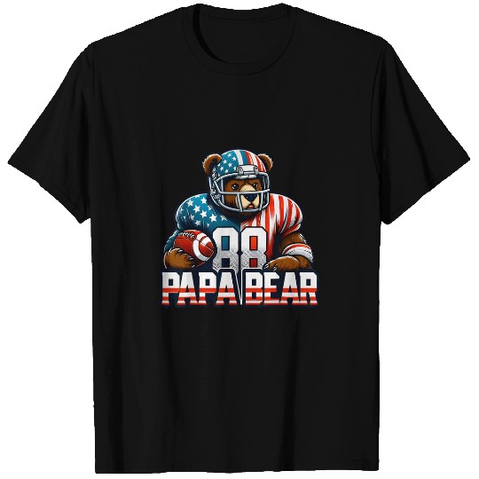 Bear Pet Papa Bear Fathers Day Gift Patriotic Proud bests Dad 2 T-Shirts
