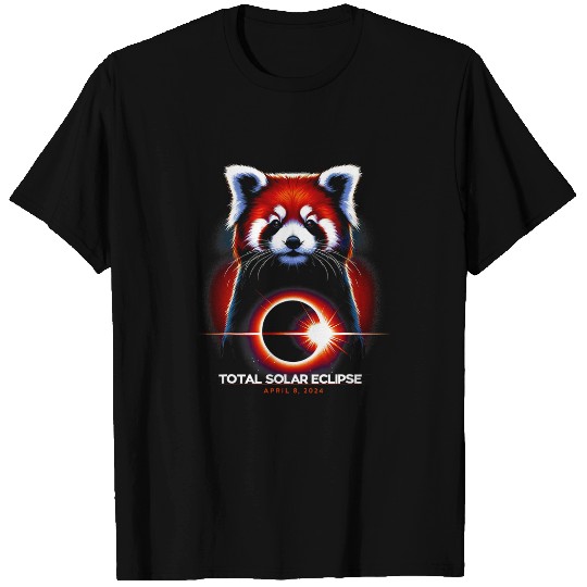 Panda Pet Color Art Red Panda Meme Total Solar Eclipse April 8 0013 T-Shirts