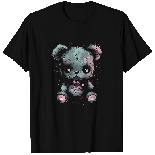 Bear Pet Pastel Goth Creepy Teddy Bear Stuffed Toy Menhera Anime 2 T-Shirts