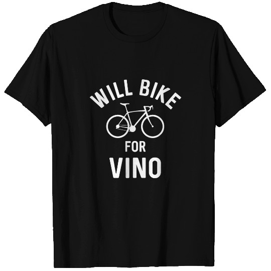 Wines Fun Will Bike For Vino Funny Red Wines Winery Workout T-Shirts