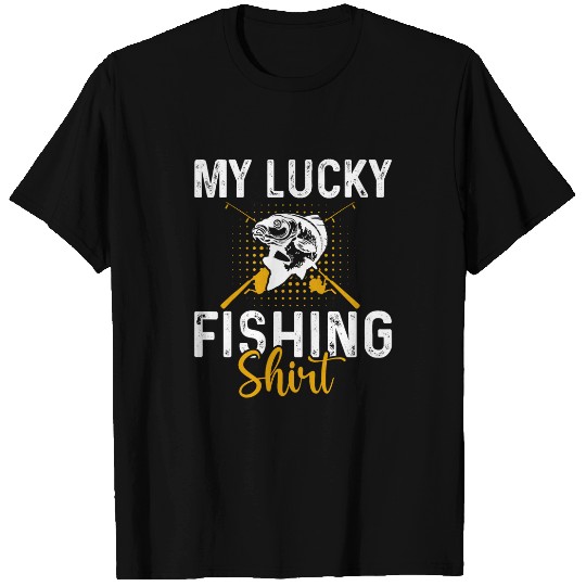 Funny Lucky Fishing Fisherman Bass Fish Women Boy Kids T-Shirts