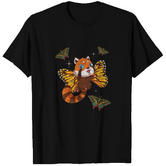 Panda Pet Magical Butterfly Cute Zoo Animal Red Panda T-Shirts