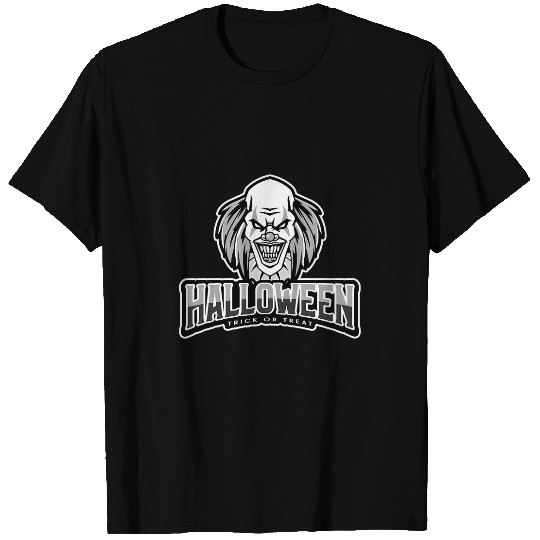 Black Mens Halloween Spooky Clown s Halloween T-Shirts