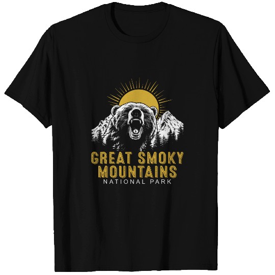 Bear Pet Great Smoky Mountains National Park vintages Wild Bear Sunset T-Shirts