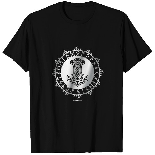 MJOLNIR Viking Rune Hammer of Thor Nordic Rune Glyphe T-Shirts