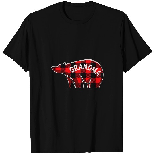 Bear Pet grandma bear christmas plaid family matching pajama mom T-Shirts
