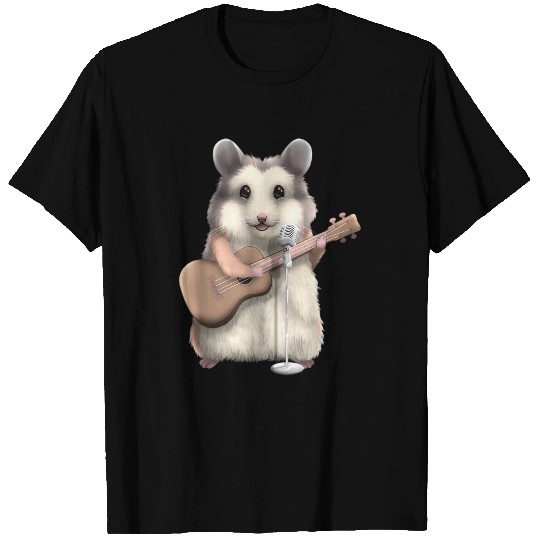 Hamster Pet Singing Guitar Player Musician Music Guitarist Cute T-Shirts