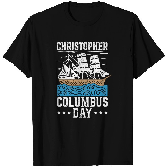 Cristopher Columbus Day Since 1492 Italy USA Navigator T-Shirts