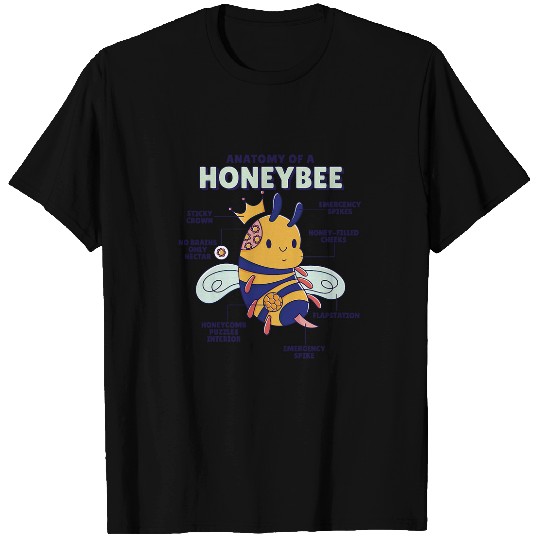 Cute Bee Anatomy Men and Women T-Shirts